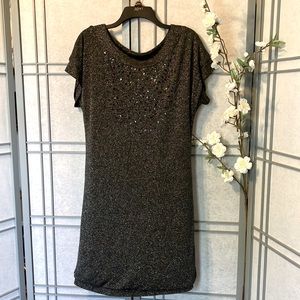 Shimmer knit cocktail shift dress by Max and Cleo
